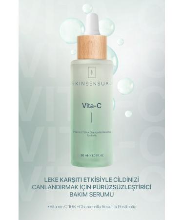 Skin Sensual Vita-c Vitamin C 10% Postbiotic and Skin Tone Equalizing Skin Care Serum 30 ml