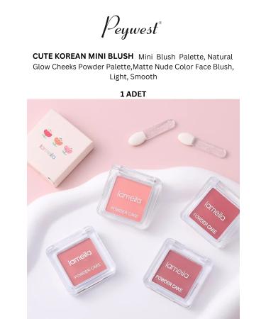 PEYWEST Professional Mini Blush 1 Piece Natural Cute Korean Mini Blush Powder Palette