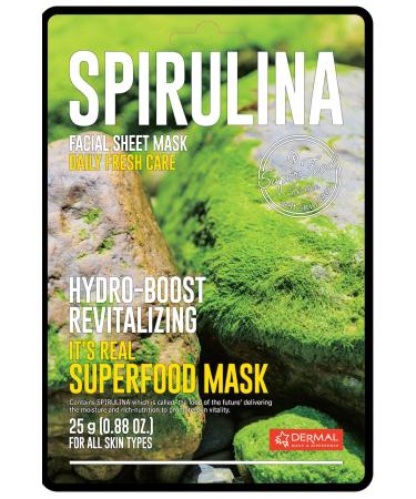 Dermal Moisture Bomb and Revitalizing Superfood Spirulina Mask for All Skin Types 25 gr