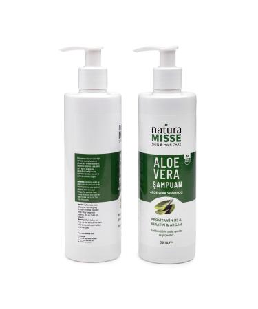 naturamisse 2 Pieces Aloe Vera Shampoo 660 ml Keratin Provitamin Ylang Oil Anti-Loss Strong Nourishing Hair - Buy Online on GoSupps.com