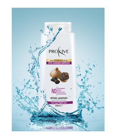 PROX VE Salt-Free Paraben-Free Silicone-Free Dye-Free Anti-Hair Loss Black Garlic Extract Shampoo 650 ml X 2-Pack - Buy Online on GoSupps.com