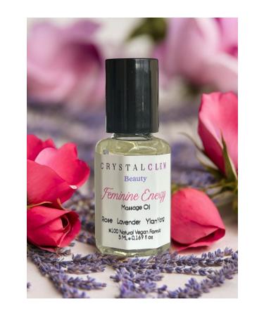Crystalclem Beauty Lavender Rose Jojoba Ylang Ylang Feminine Energy Aura Booster Nourishing Repairing Women's Massage Oil - Buy Online on GoSupps.com