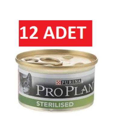 Pro Plan Sterilized Salmon Canned Cat Food 85 Gr X 12 Pieces Wet Food