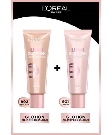 L'Oreal Paris Glotion All-In-One Natural Glow 902 Light Glow & 901 Fair Glow