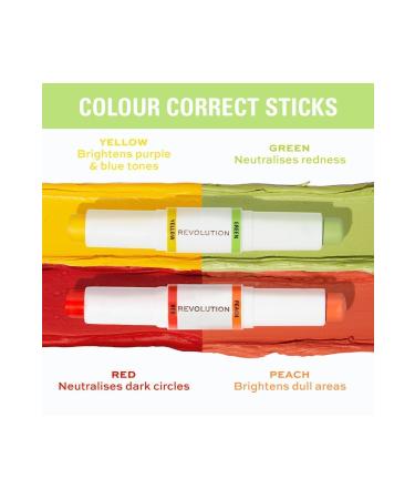 Revolution Colour Correcting Stick Yellow & Green Stick - Concealer Yellow & Green - Buy Online on GoSupps.com
