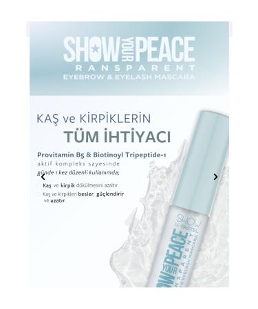 Show by Pastel Show Your Peace Transparent Eyebrow & Eyelash Mascara - Transparent Eyebrow and Eyelash Mascara - Buy Online on GoSupps.com