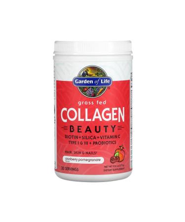 GARDEN OF LIFE Grass Fed Collagen Beauty Cranberry Pomegranate 9.52 oz (270 g)