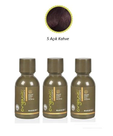 Organic Colour Systems 5 Light Brown Hair Dye 60 Ml - 3 Pieces