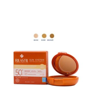 Rilastil Sun System SPF50+ Uniforming Compact Cream 10 gr - 02 Dore - Buy Online on GoSupps.com