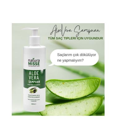 naturamisse Aloe Vera Shampoo 330 ml Keratin B5 Provitamin Ylang Oil Anti-Loss Strong Nourishing Hair - Buy Online on GoSupps.com