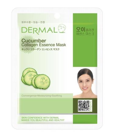 Dermal Moisturizing and Smoothing Cucumber Extract Collagen Mask 23 gr - Buy Online on GoSupps.com