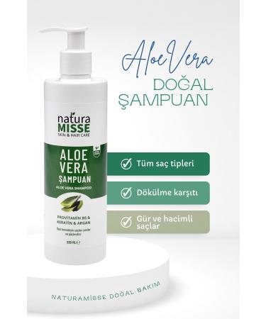 naturamisse Aloe Vera Shampoo 330 ml Keratin B5 Provitamin Ylang Oil Anti-Loss Strong Nourishing Hair - Buy Online on GoSupps.com