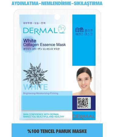 Dermal Brightening Moisturizing Firming White Collagen Mask 23 gr