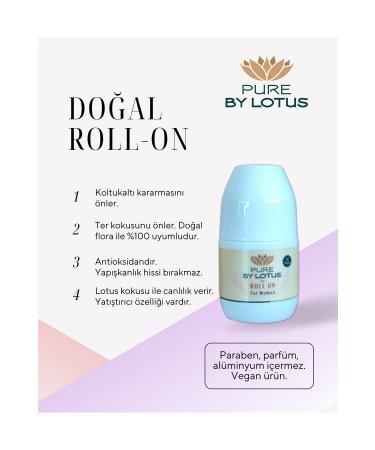 PURE BY LOTUS Mineral Odor-fighting Lotus Scented Natural Roll-on for Women 50 ml
