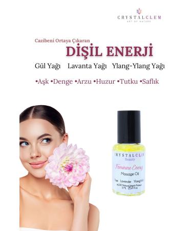 Crystalclem Beauty Lavender Rose Jojoba Ylang Ylang Feminine Energy Aura Booster Nourishing Repairing Women's Massage Oil