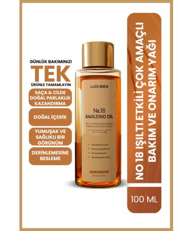 Luis Bien No:18 Multi-Purpose Care and Repair Oil with Shine Effect | Nourishing and Softening for Skin and Hair |