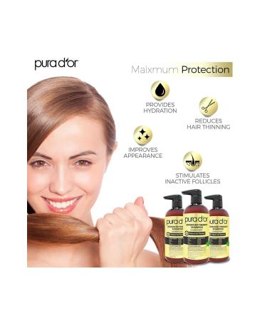 Pura D'or Advanced Therapy Shampoo for Fine Hair 473ML - Buy Online on GoSupps.com
