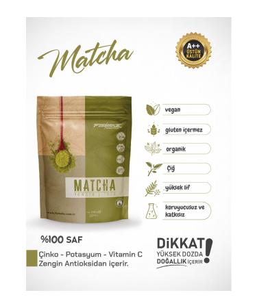 FiShake Organic Matcha Powder / Matcha Tea Premium Quality 100 gr - Buy Online on GoSupps.com