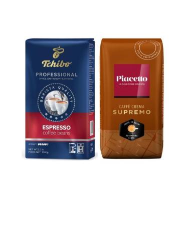 Tchibo Profesional Espresso Bean Coffee 1 Kg Piacetto Cafe Crema Supremo Bean Coffee