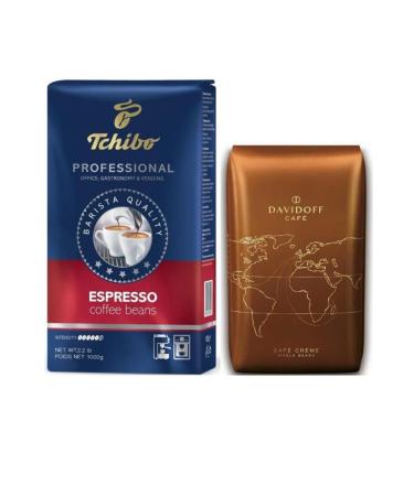 Tchibo Profesional Espresso Bean Coffee 1 kg + Davidoff Caf Creme Bean Coffee 500 gr