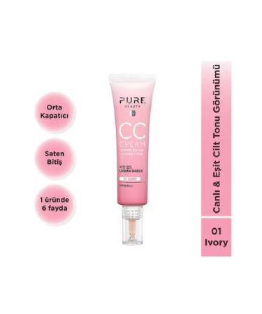 PURE BEAUTY Brightening CC Cream-01 Ivory (SPF 50 PA+++) 30 ml SKIN CARE140305