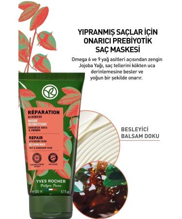 Yves Rocher Repairing Prebiotic Hair Mask for Damaged Hair - Vegan-200 Ml / La Roche Posay Gel - Buy Online on GoSupps.com