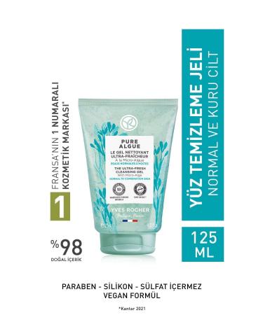Yves Rocher Pure Algue Prebiotic Face Wash Gel-125 ml / La Roche Posay Gel