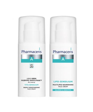 Pharmaceris Daily Care for Sensitive Skin Spf20 Intensive Moisture & Nourishing Face Cream Set of 2-DermoCosmetic