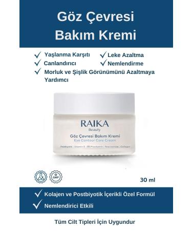 Raika Beauty Eye Cream Brightening Anti-Wrinkle Postbiotic Care Cream