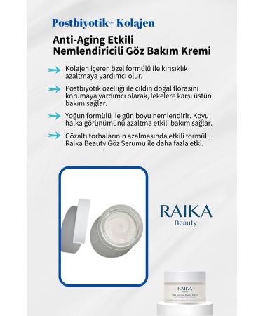 Raika Beauty Eye Cream Brightening Anti-Wrinkle Postbiotic Care Cream - Buy Online on GoSupps.com