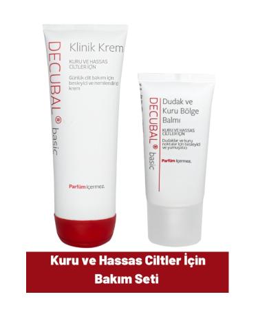 Decubal Clinical Cream for Dry and Sensitive Skin 250 ml and Lip Balm 30 ml