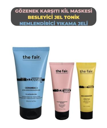 The Fair Anti-Pore Clay Mask Nourishing Gel Toner and Moisturizing Wash Gel