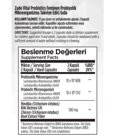 Zade Vital Feminine Probiotic Food Supplement 30 Capsules - Buy Online on GoSupps.com