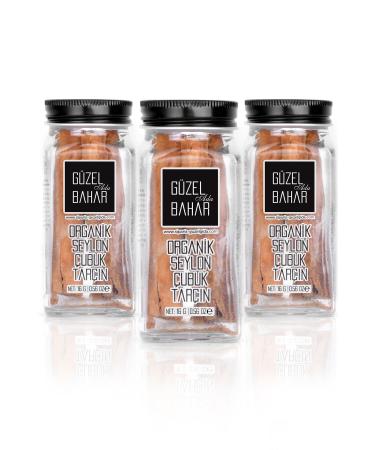 Guzel Ada Gida Organic Ceylon Cinnamon Sticks 16 Gr X 3 (with salt shaker)