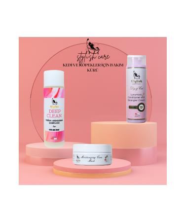 Stylish exclusive pet cosmetics purifying cure for cats and dogs 3-piece set