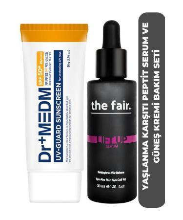 The Fair Lift-up Now Anti-Aging Firming Peptide Serum and Dr+medm 50 Sfp Sun Protection