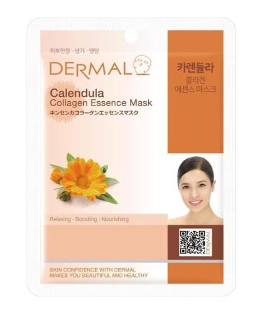Dermal Calming Supportive and Nourishing Calendula Extract Collagen Mask 10 Pieces - Buy Online on GoSupps.com