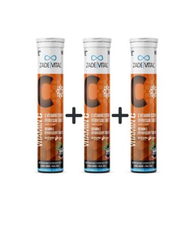 Zade Vital Vitamin C 20 Effervescent Tablets 3 Pieces