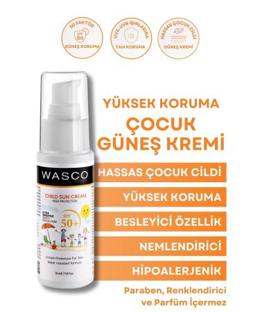 wasco Spf50+ Very High Protection Factor Sun Cream for Babies and Children