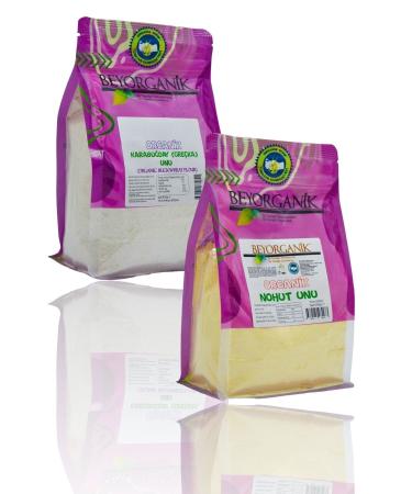 BEYORGANIK Organic 2-Pack Flour Package (Buckwheat Flour 870gr / Chickpea Flour 500gr)