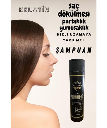 GOLD EXCELLENT Anti-Hair Loss Vitality Care Shampoo Fast Growth Helping Keratin Shampoo