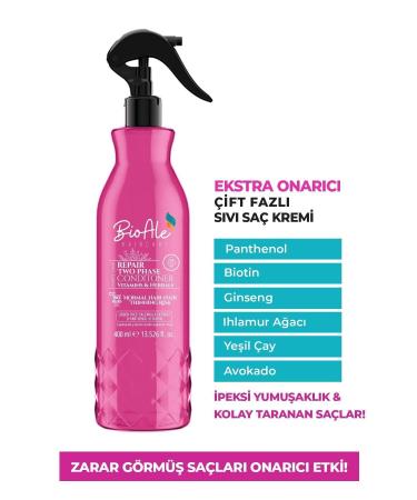 BioAle Haircare Repairing Blow Dry Water Panthenol Biotin Ginseng Linden Green Tea 400 ml