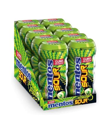 Mentos New Sour Gum Green Apple Flavored 30 Gr x 12 Pieces - Buy Online on GoSupps.com