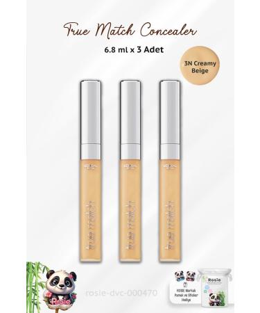 L'Oreal Paris Loreal Paris True Match Concealer 3N Creamy Beige and ROSIE
