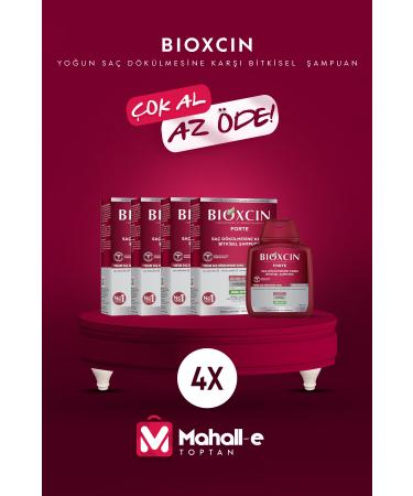 Bioxcin Forte Shampoo 300 Ml Intensive Anti-Loss Herbal Shampoo 4-Piece