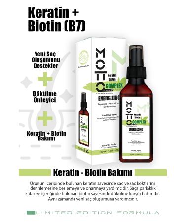 Motto Plus Professional KERATIN - BIOTIN Essence Anti-Loss and Hair Thickening High Level Care Oil 100ml - Buy Online on GoSupps.com