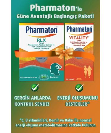 Pharmaton Vitality 30 Tablets & Pharmaton RLX Energy and Relaxation Package - Buy Online on GoSupps.com