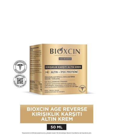 Bioxcin Age Reverse Anti-Wrinkle Gold Cream 50 ML - 24K Gold Silk Protein Cell Renewal