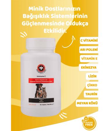 PAWNACARE Immune C Immune System Support Tablet for Cats and Dogs 75 Tablets - Buy Online on GoSupps.com
