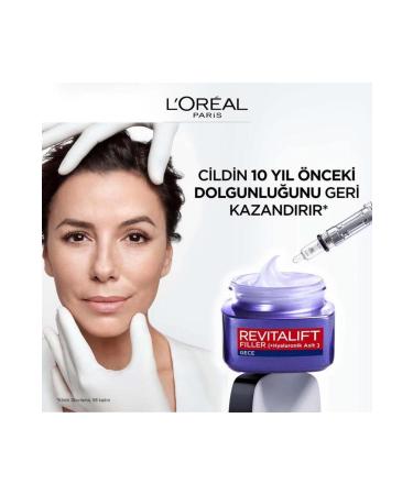 L'Oreal Paris 3 Pieces Loreal Paris Revitalift Filler Anti-Aging Cream Night 50 ml and ROSIE - Buy Online on GoSupps.com